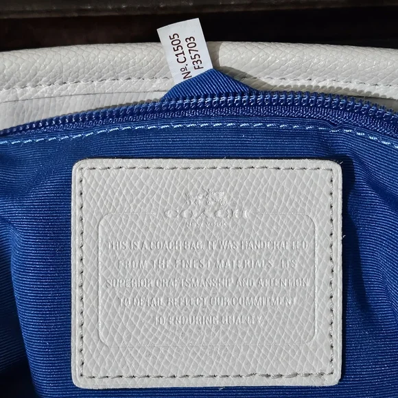 Coach Blue and White Tote Bag - Picture 7 of 9
